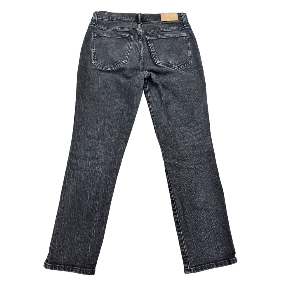 Madewell Mid Rise Perfect Vintage Jeans Womens 27 Black Wash Straight Leg - Picture 7 of 7